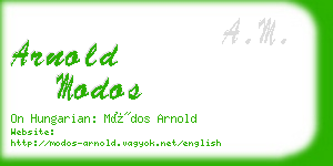 arnold modos business card